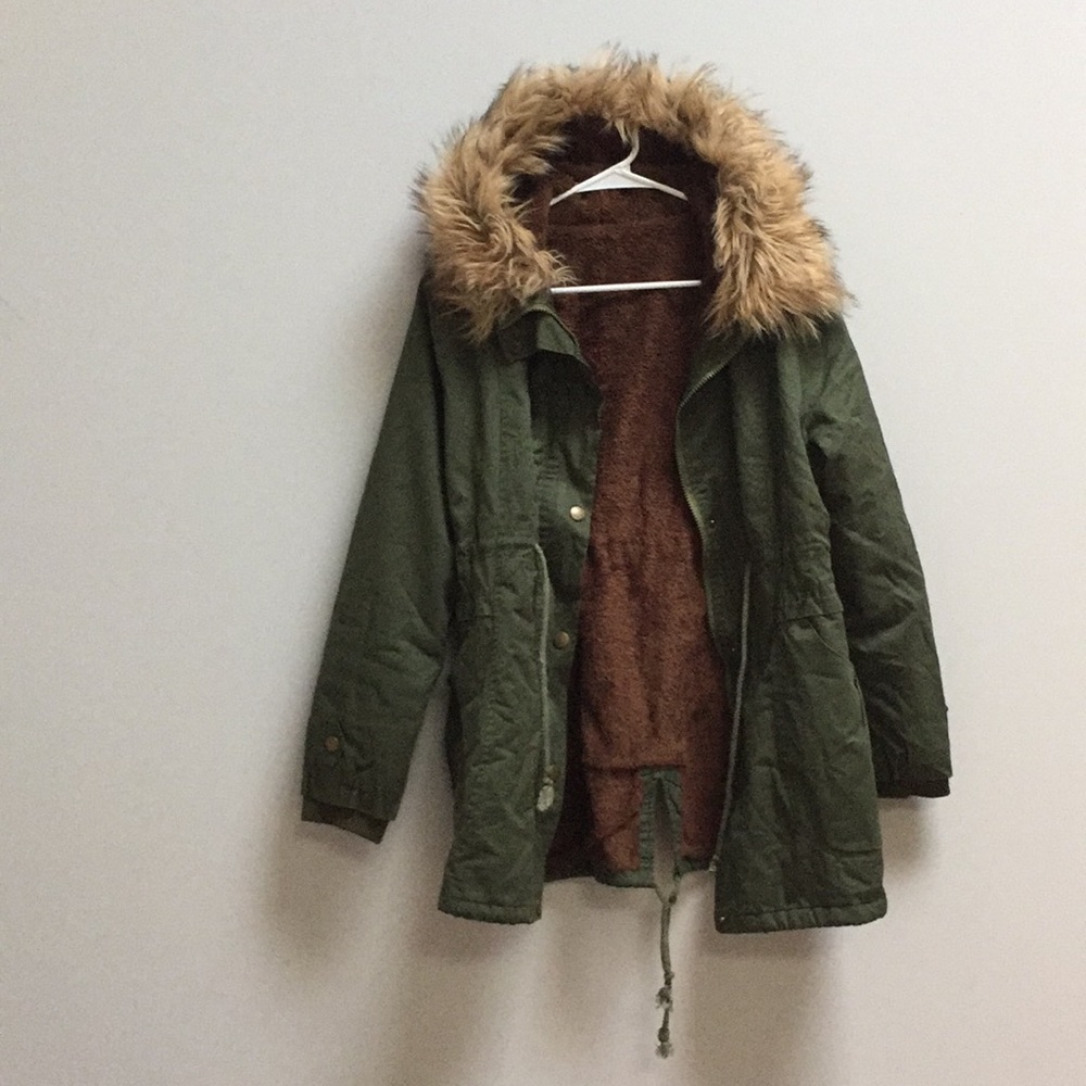 Warm Green Parka Sweater!
